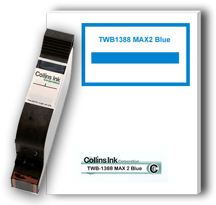 Collins Ink TWB1388 Max 2 Blue Ink Cartridge