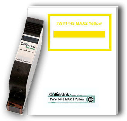 Collins Ink TWY1443 Max 2 Yellow Ink Cartridge
